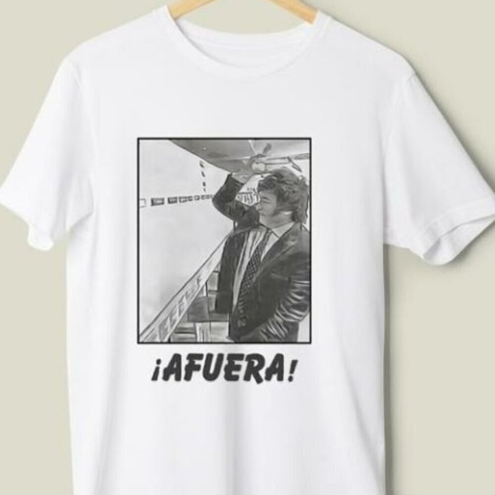 Javier Milei Afuera Political Graphic Statement Fan Gift Casual Street T-Shirt